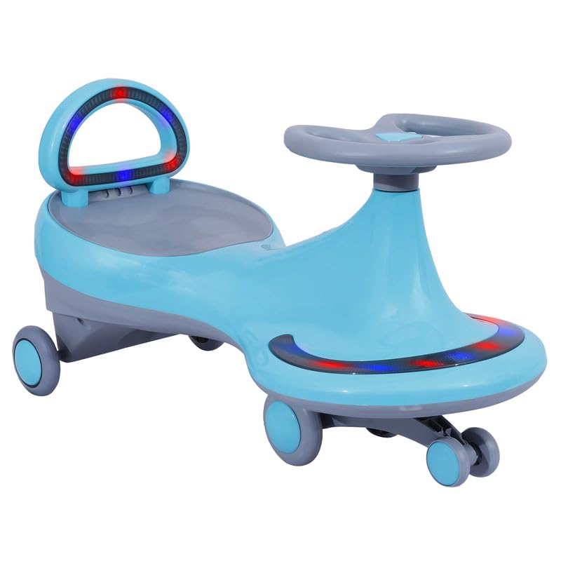 KIVRO Twister Ride-On Swing Car for Kids Aged 1-5 | Musical Magic Car with Flashing Lights