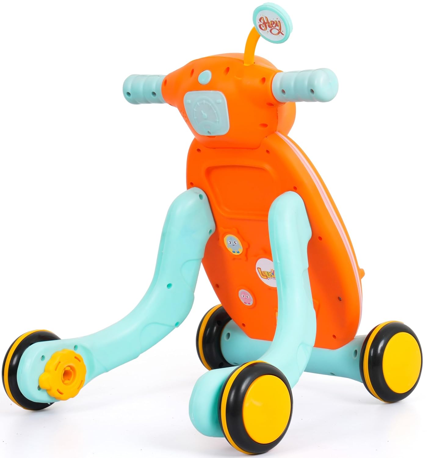 Grindle Tiny Step Baby Walker – Early Learning Activity Center with Lights, Sounds & Ball Game, Push Walker for Babies
